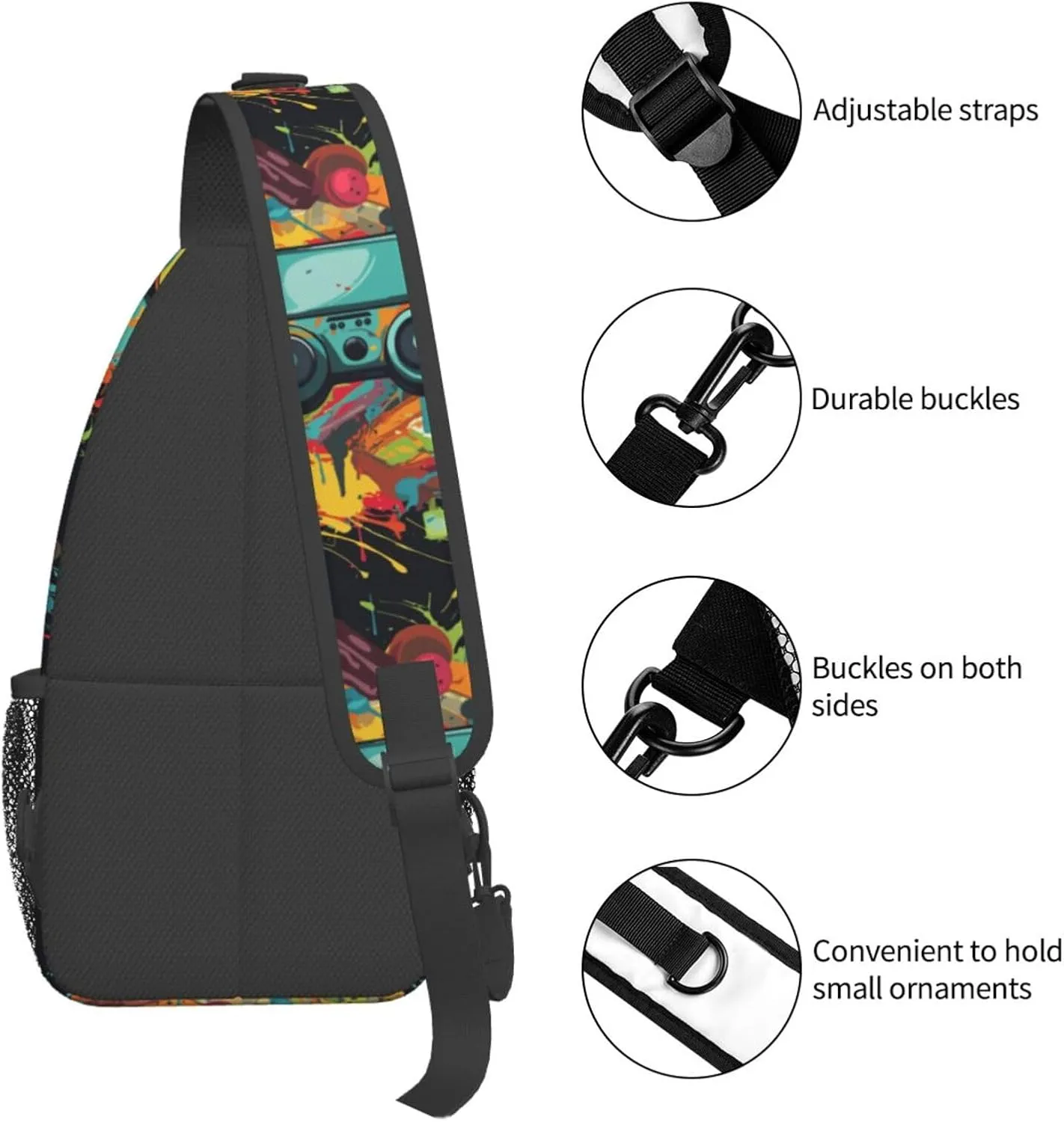 Vintage Elephant Sling Backpack Unisex Crossbody Chest Bag Shoulder Chest Bag For Women Men Hiking Travel