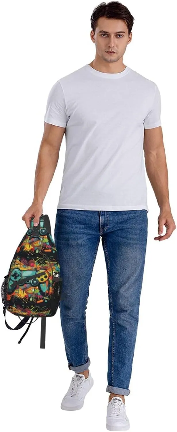 Vintage Elephant Sling Backpack Unisex Crossbody Chest Bag Shoulder Chest Bag For Women Men Hiking Travel