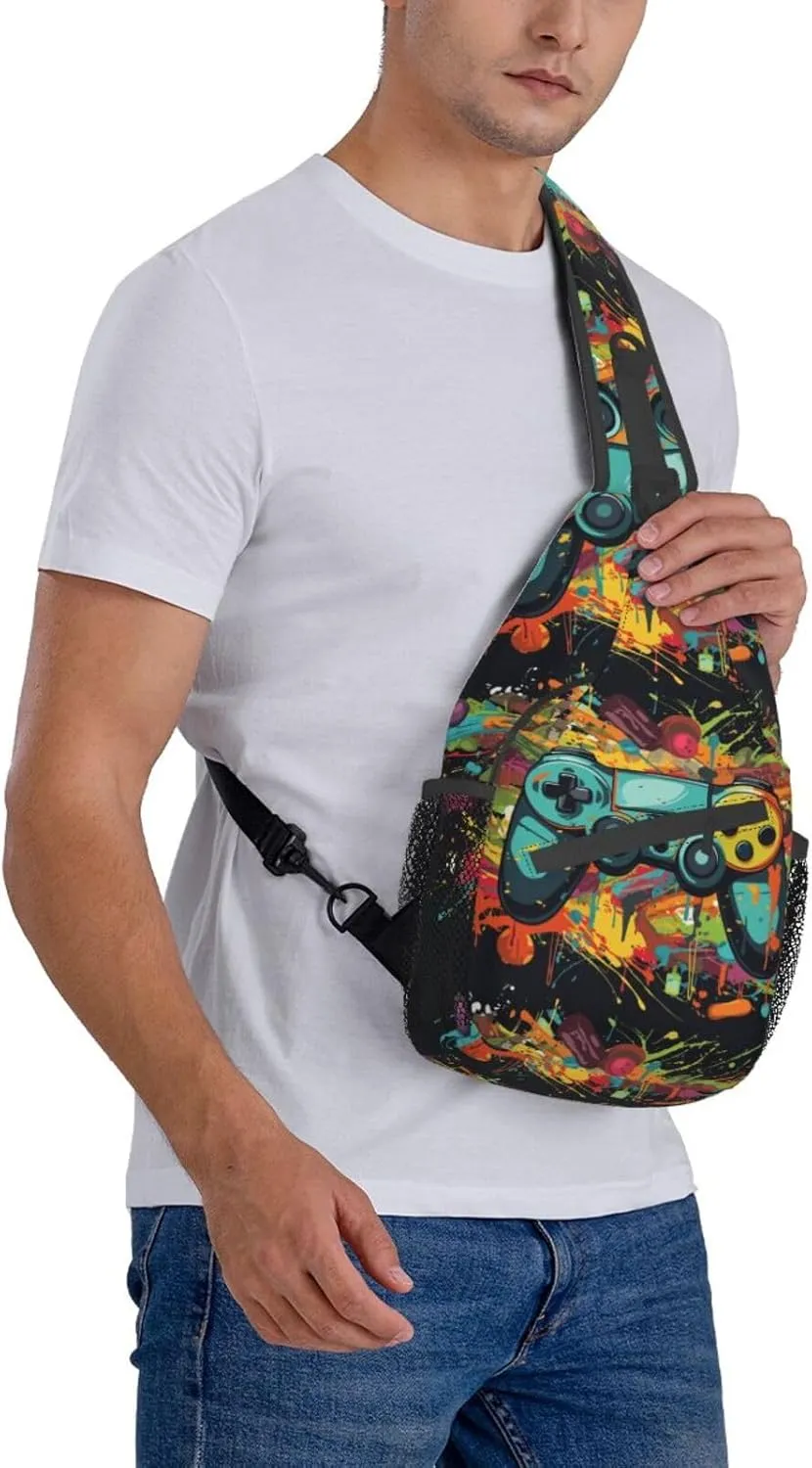 Vintage Elephant Sling Backpack Unisex Crossbody Chest Bag Shoulder Chest Bag For Women Men Hiking Travel
