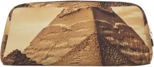 Vintage Great Egyptian Pyramid Makeup Bag Travel Cosmetic Bag for Women Men Pencil Case Zipper Toiletry Bag Purse
