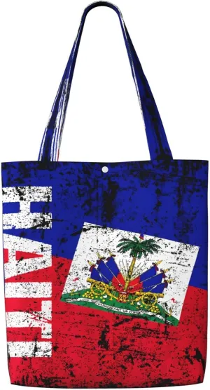 Vintage Half South African American Flag Canvas Totes Bag Shoulder Bags Shopping Crossbody Work Bag 13.8 X 15.4 inch