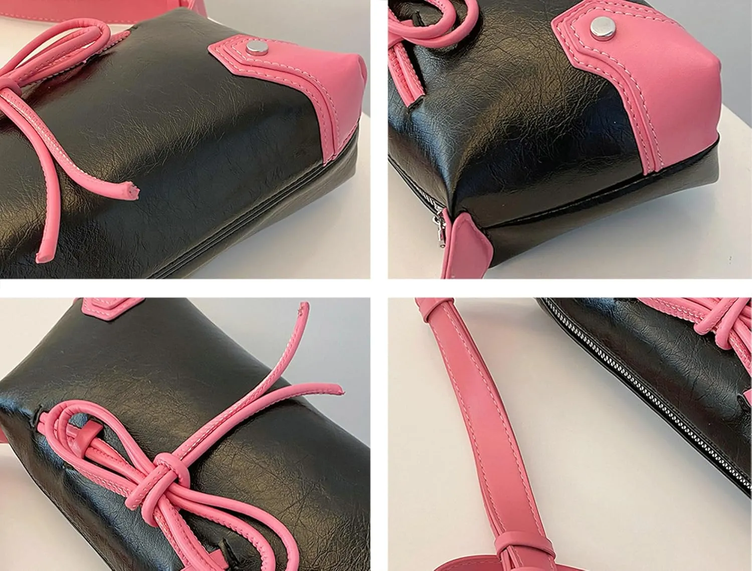 Vintage Hobo Bags for Women Bow Tie Crossbody Bags for Women Y2k Satchel Handbag Shoulder Bag Top Handle Purse Clutch