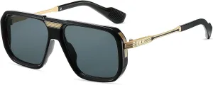 Vintage Retro Rectangle Sunglasses for Men Women 70s Square Sun Glasses Chunky Frame