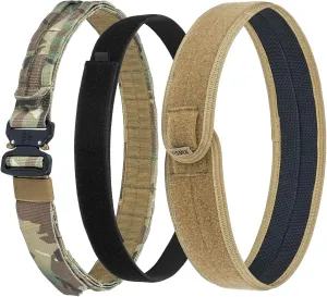 VISMIX Tactical Belt, Quick Release 1.75" MOLLE Battle Belt with Inner Belt and Anti-Slip Pad- Heavy Duty Battle Belts