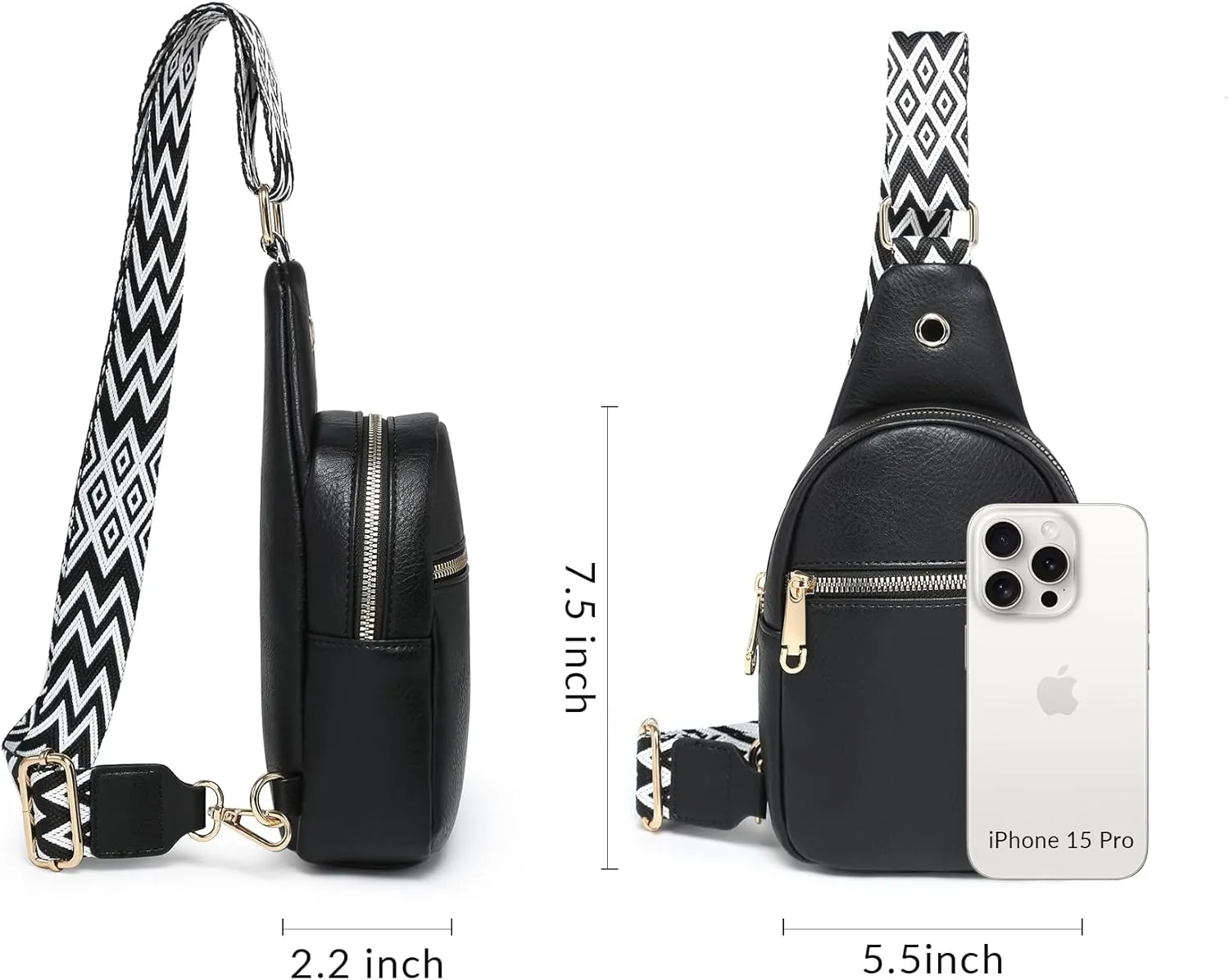 VONMAY Women Small Sling Bags Crossbody Bag Purses Lightweight Chest Bag for Hiking Cycling Work Travel