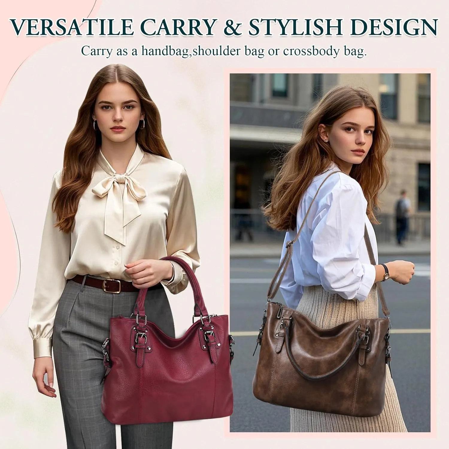 VX VONXURY Hobo Bag for Women, Tote Bag Shoulder Crossbody Bags Satchel Purses for Women