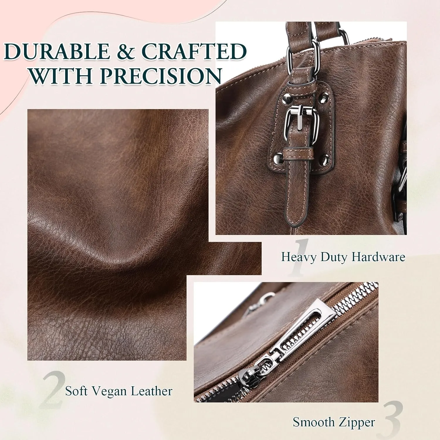 VX VONXURY Hobo Bag for Women, Tote Bag Shoulder Crossbody Bags Satchel Purses for Women