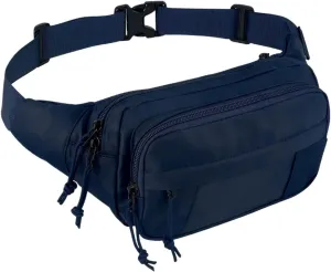 Waist Packs Large Crossbody Belt Bag Women Men With 7 Zipper Pockets Strap Waist Bags Hip Pack(Navy blue)