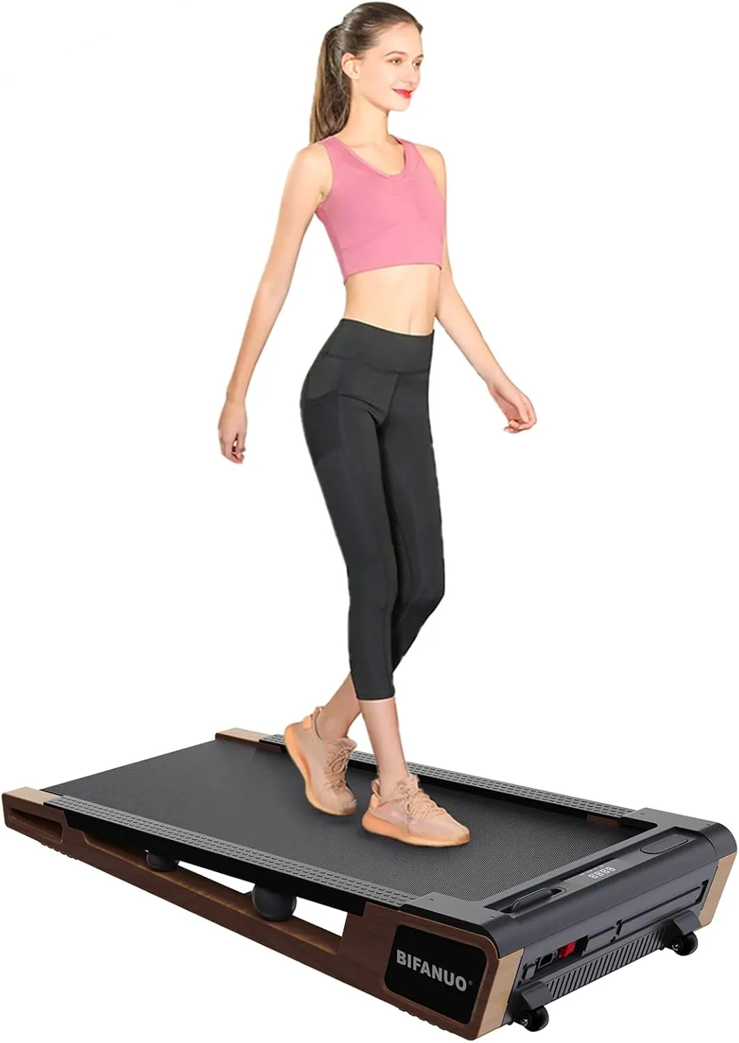 Walking Pad Under Desk Treadmill Small Compact Walking Treadmill with Incline 5° Fit Standing Desk