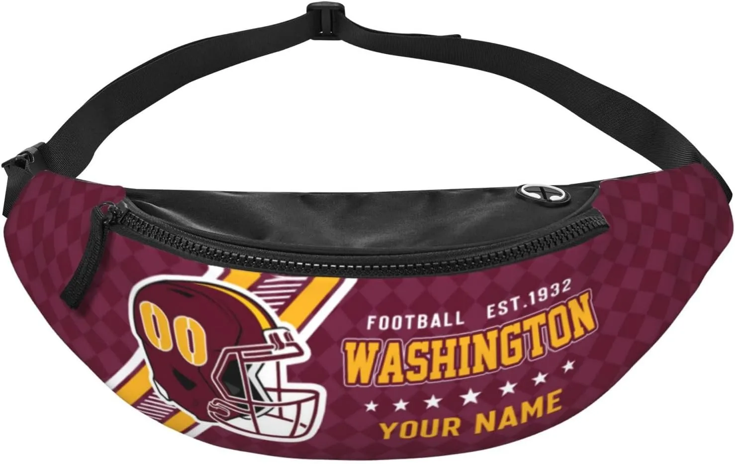 Washington Waist Bag Adjustable Football Belt Bag Personalized Custom Fanny Pack Sports Hiking Running Belt Waist Pack for Women Men Fans Gifts