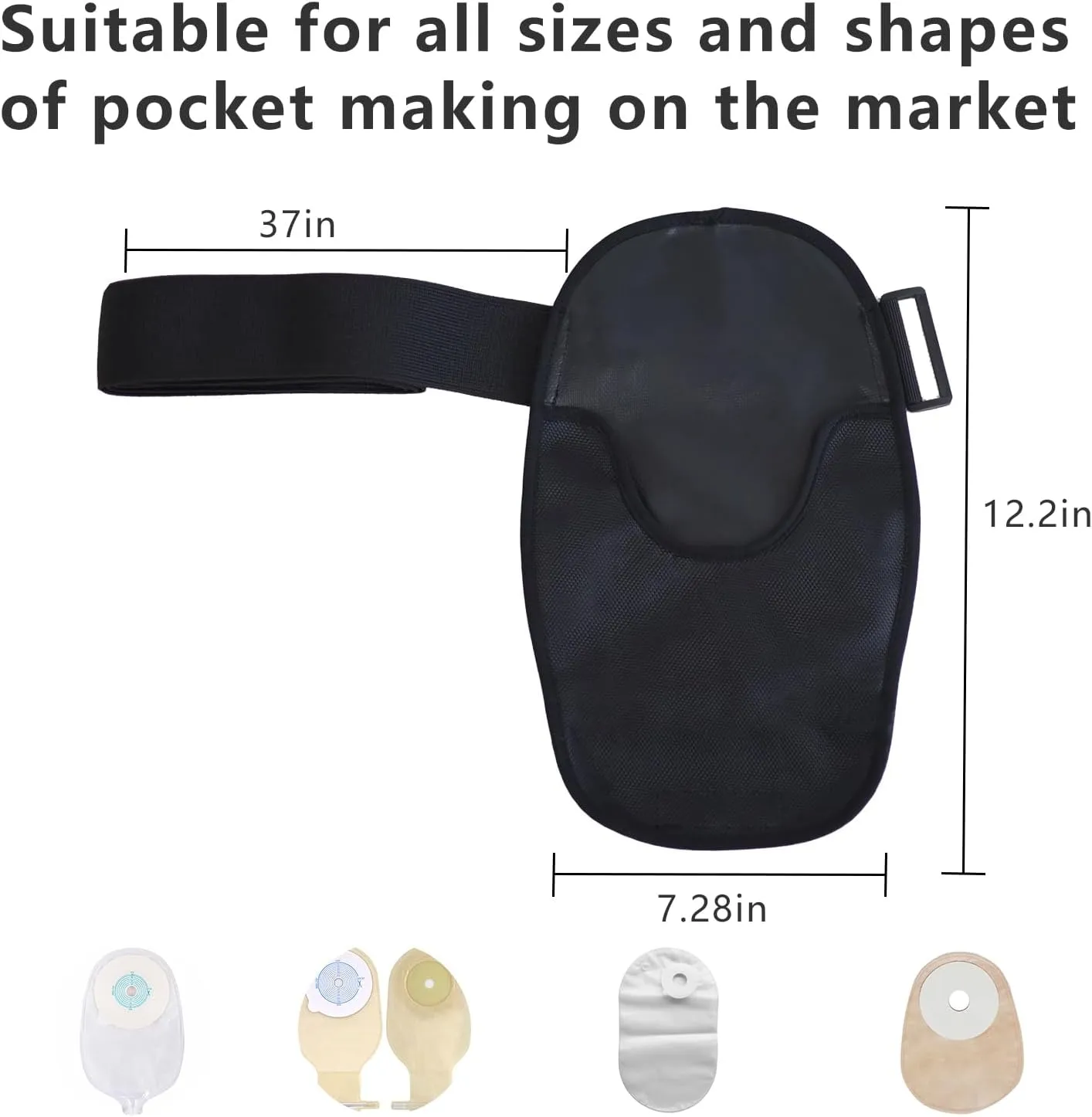 Waterproof Ostomy Bag Covers Adjustable Universal Stoma Pouch Cover for ileostomy Ostomy Supplies for Women Men