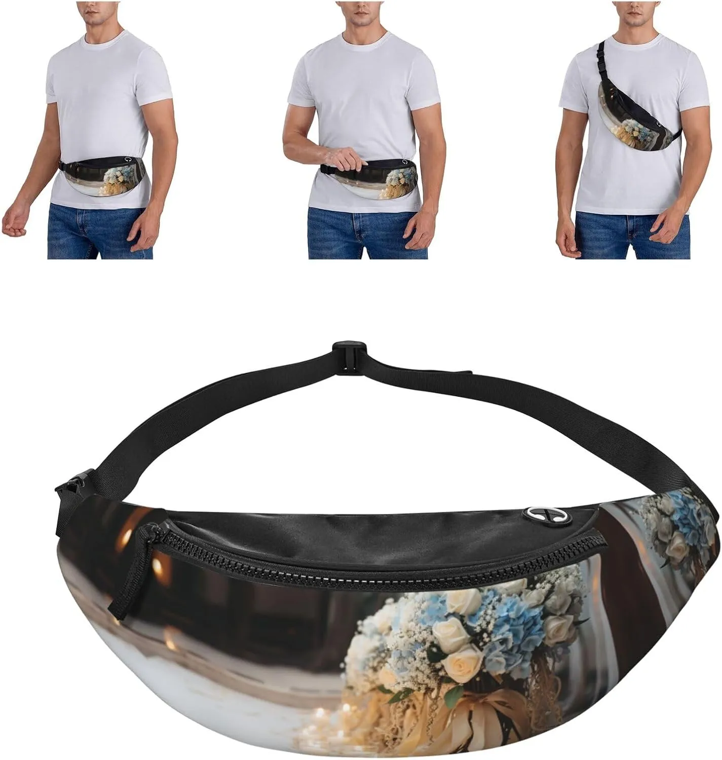 Wedding ceremony supply Fanny Pack for Man Women Waist Bag Adjustable Belt Casual Chest Bag Bum Bags for Travel Sports Running Hiking Waist Packs