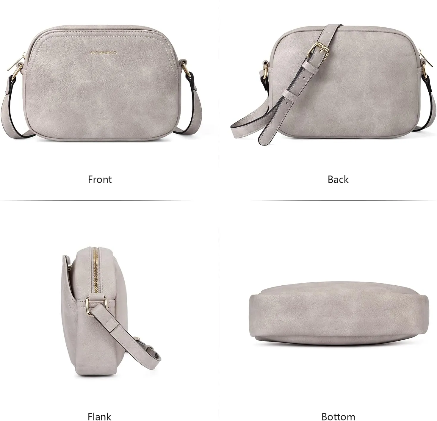 WESTBRONCO Crossbody Bag for Women Vegan Leather Wallet Purses Satchel Shoulder Bags Small Size