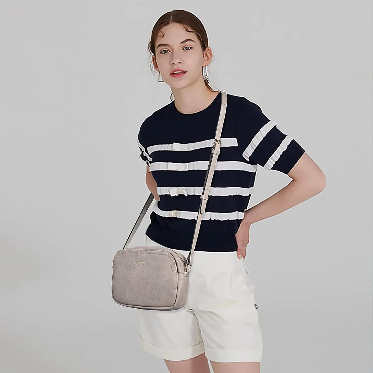 WESTBRONCO Crossbody Bag for Women Vegan Leather Wallet Purses Satchel Shoulder Bags Small Size