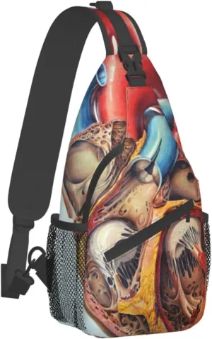 White Blue Daisy Cross Chest Bag Diagonally,Crossbody Backpack Travel Hiking Casual Chest Bags Lightweight Sling Bag