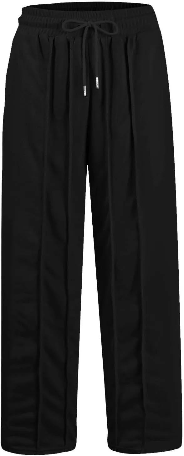 Wide Leg Sweatpants for Women Baggy Comfy Athletic Pants Casual Drawstring High Waisted Track Pants with Pockets