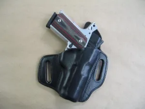 Wilson Combat Compact 1911 OWB Leather 2 Slot Molded Pancake Belt Holster CCW Black RH