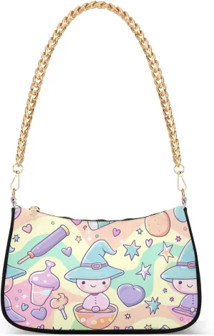Witch Wand Potion Cartoon trendy chain crossbody shoulder womens handbags for for work