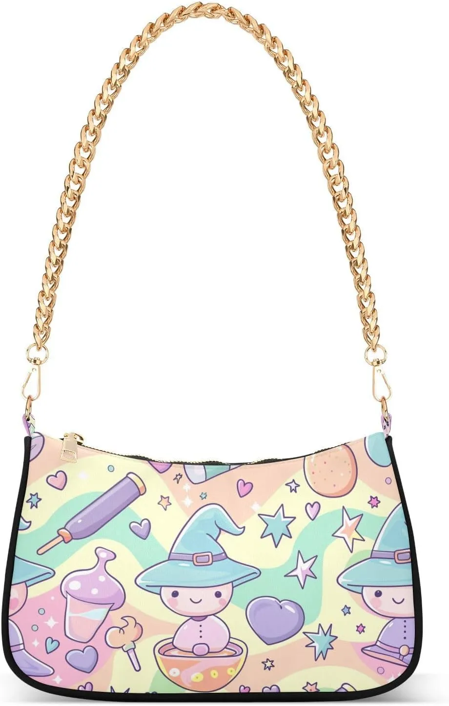 Witch Wand Potion Cartoon trendy chain crossbody shoulder womens handbags for for work