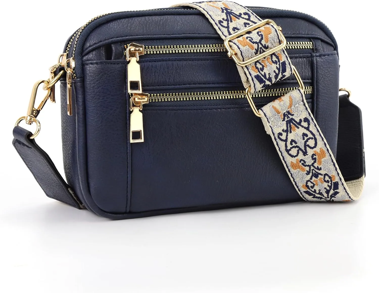 WJCD Women's Crossbody Purse - Vegan Leather Lightweight Shoulder Bag with Adjustable Strap, Stylish Small Handbags