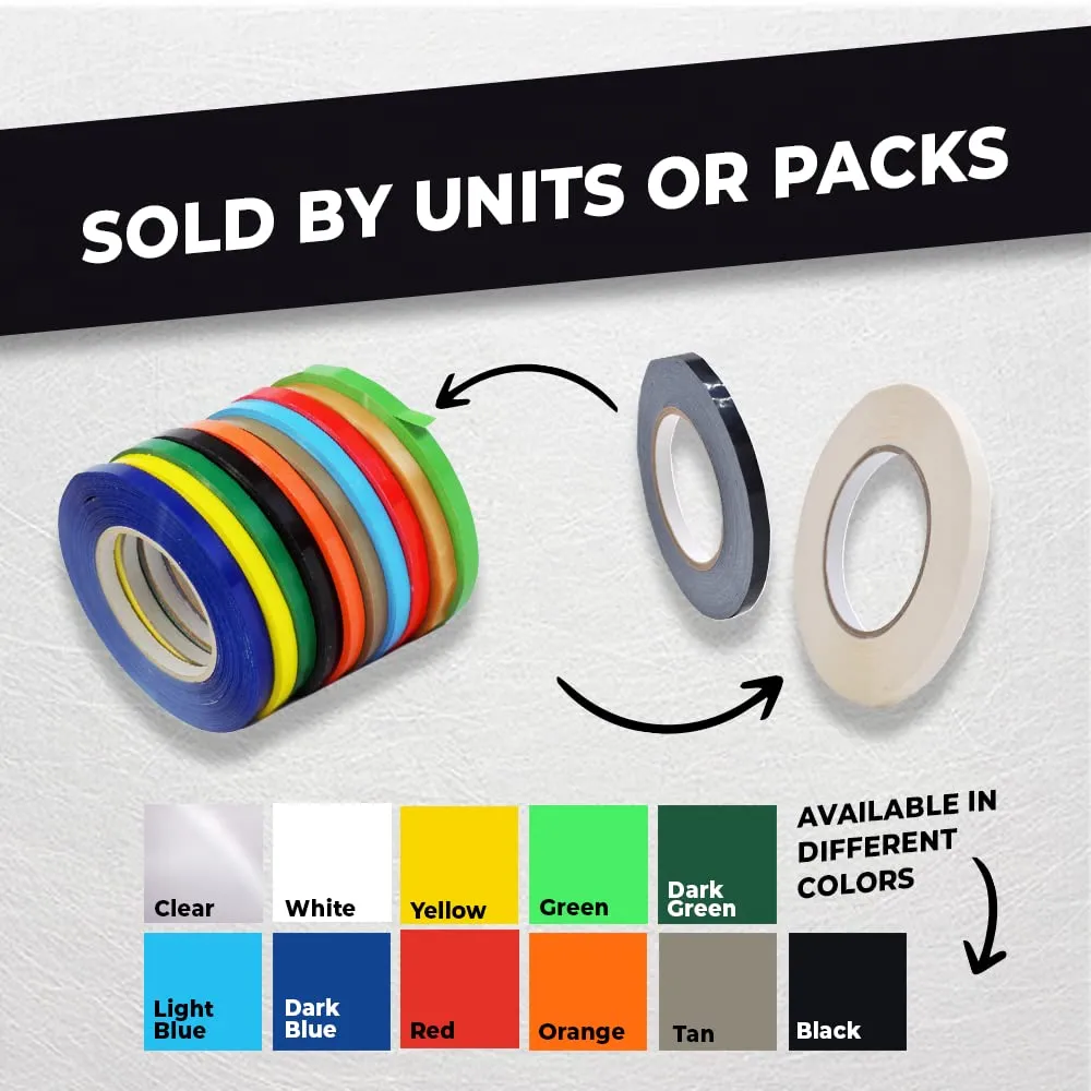 WOD BSTC24PVC Yellow Produce Poly Bag Sealing Tape, 3/8 inch x 180 yds. (Pack of 10) for Packaging and Sealing of Meat, Gifts, or Ice Bags