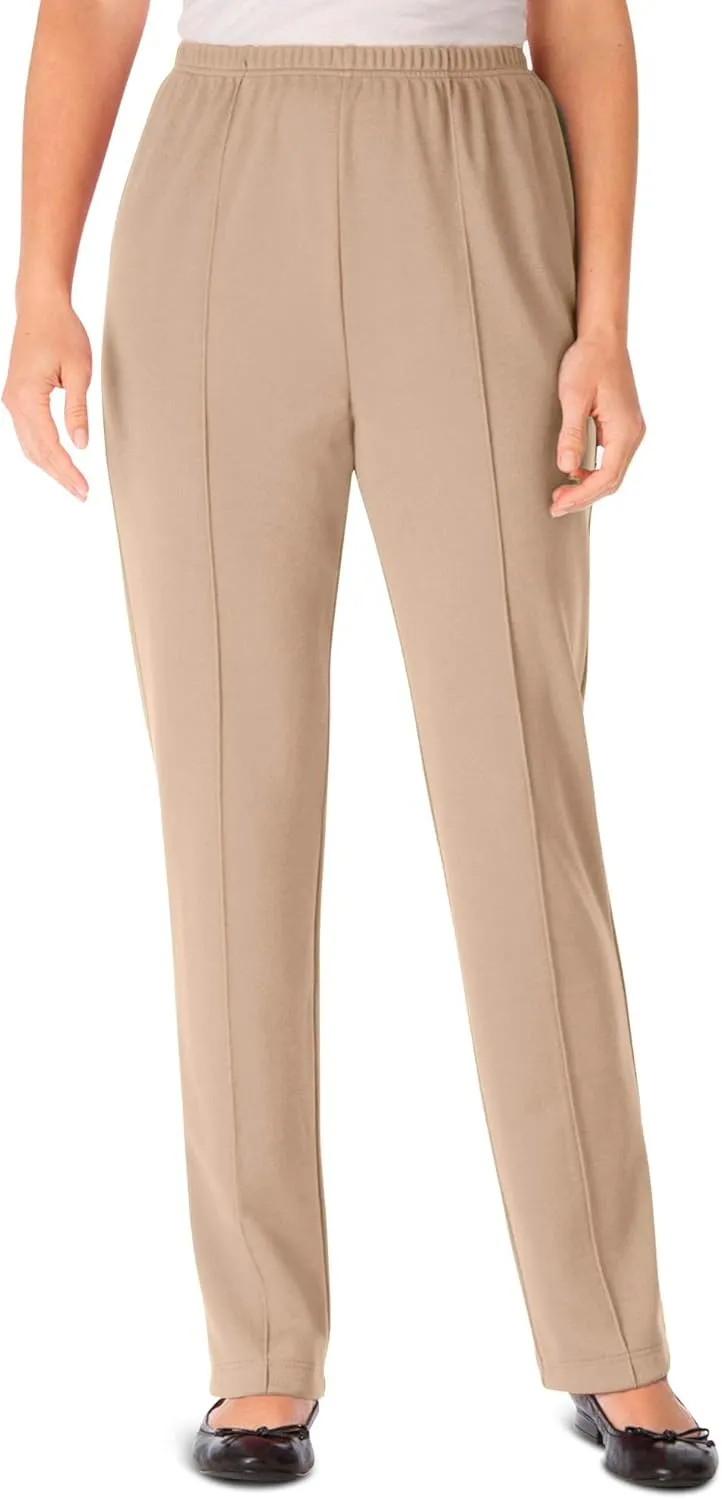 Woman Within Plus Size The Elastic-Waist Soft Knit Pant