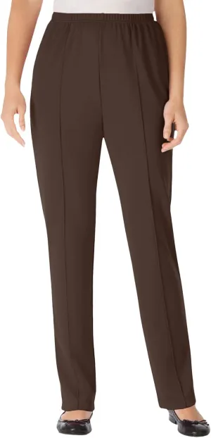 Woman Within Plus Size The Elastic-Waist Soft Knit Pant