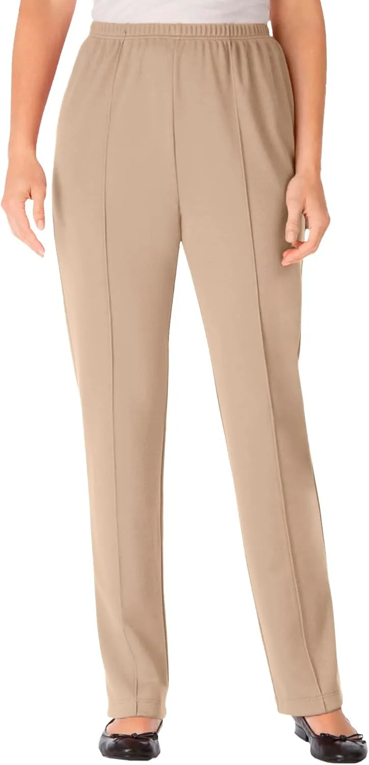 Woman Within Plus Size The Elastic-Waist Soft Knit Pant