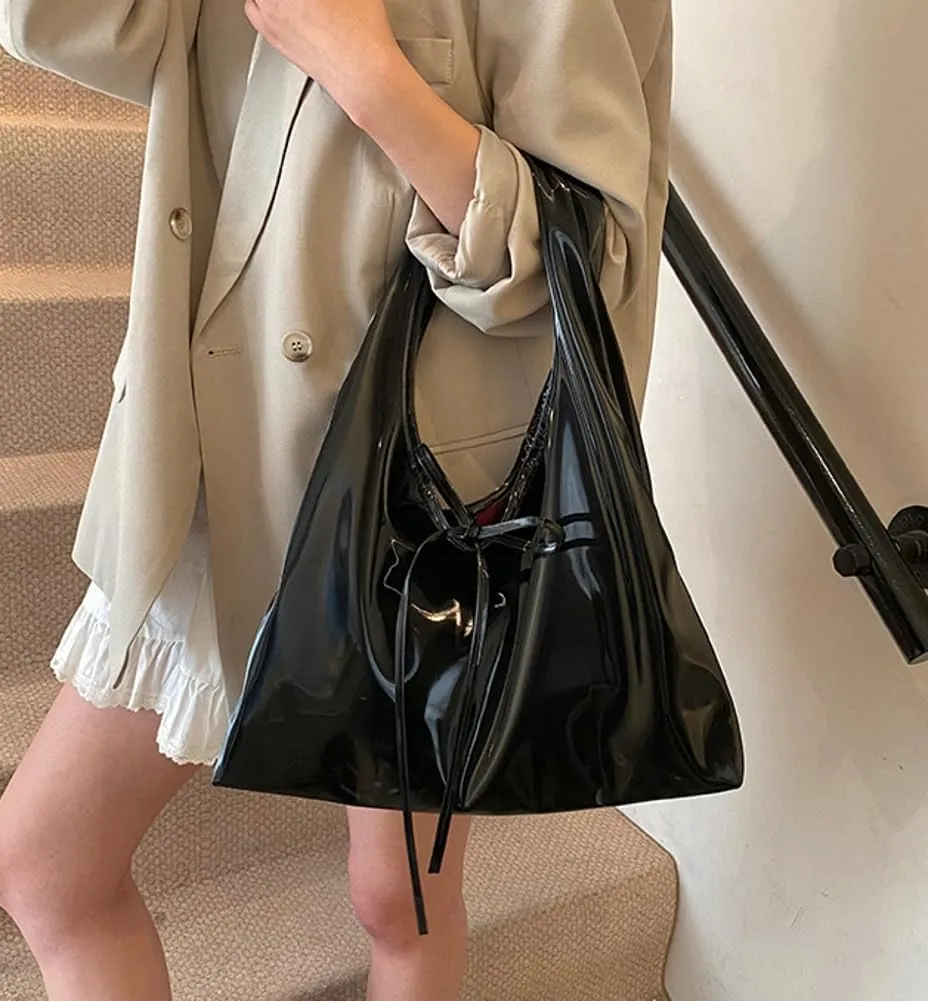 Women Bow-Tie Purse Underarm Hobo Bags for Women Slouchy Tote Bag Trending Overnight Tote Handbags Shoulder Bag 2025 Casual