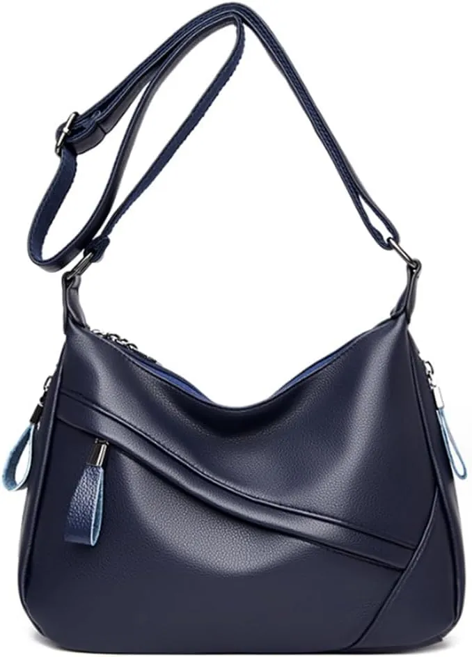 Women Classic Crossbody Bag Soft PU Leather Zipper Shoulder Purse Handbag Satchel