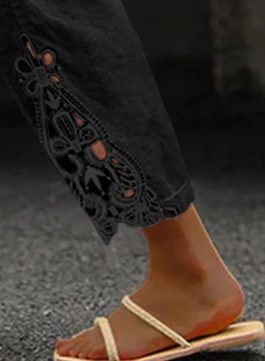 Women Fashion 2025 Casual Lightweight Drawstring Elastic Waist Pants with Pockets