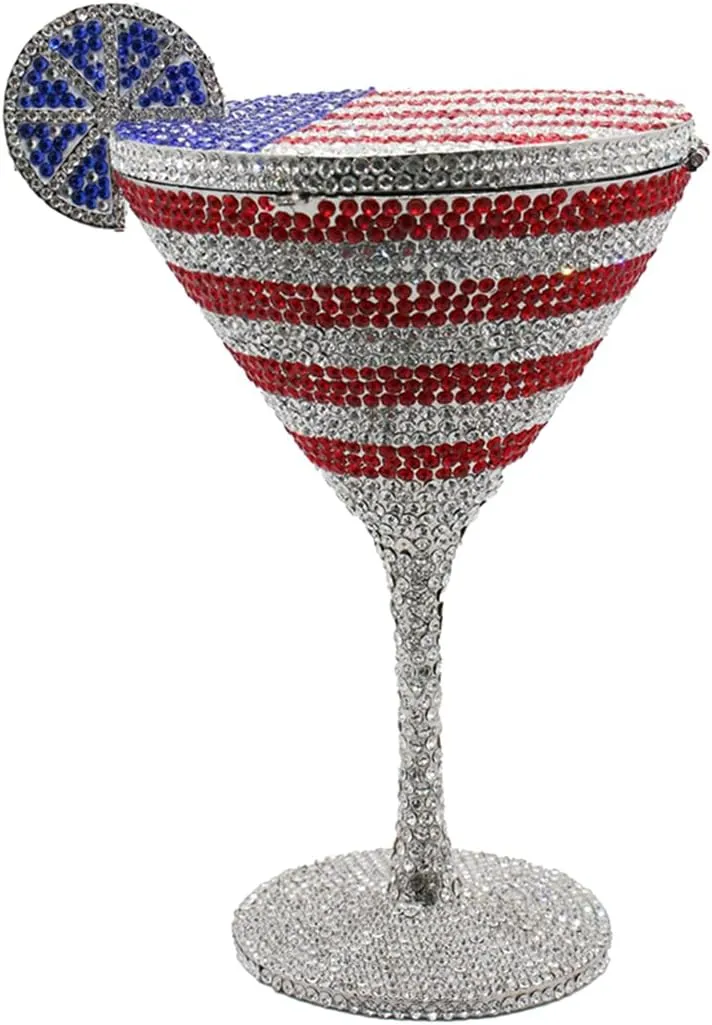 Women Goblet Rhinestone Evening Bag Cocktail Cup Diamond Clutch Funny Crystal Prom Handbag Wedding Purse for Party