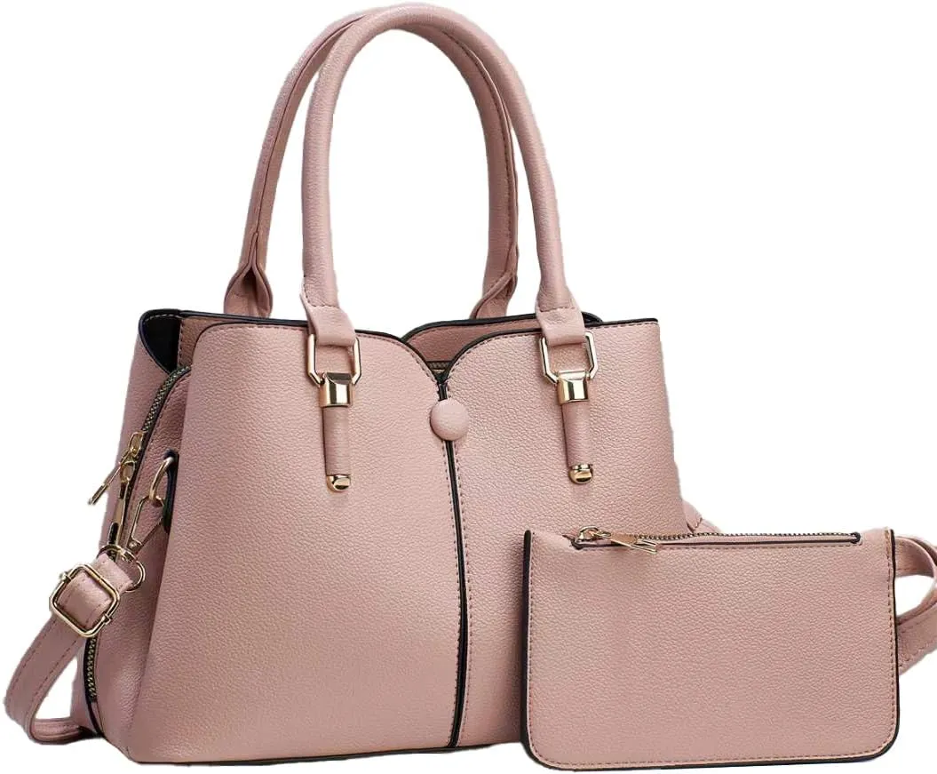 Women Hand-Held Bag Multi-Layer Large Capacity Handbag Fashion Contrast Shoulder Bags Top Handle Satchel Purse Set