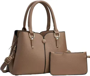 Women Hand-Held Bag Multi-Layer Large Capacity Handbag Fashion Contrast Shoulder Bags Top Handle Satchel Purse Set