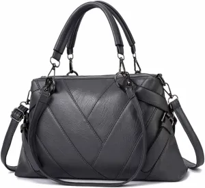 Women Handbag Hobo Shoulder Crossbody Bag,Stitching PU Top Handle Bags Totes Satchel Purse