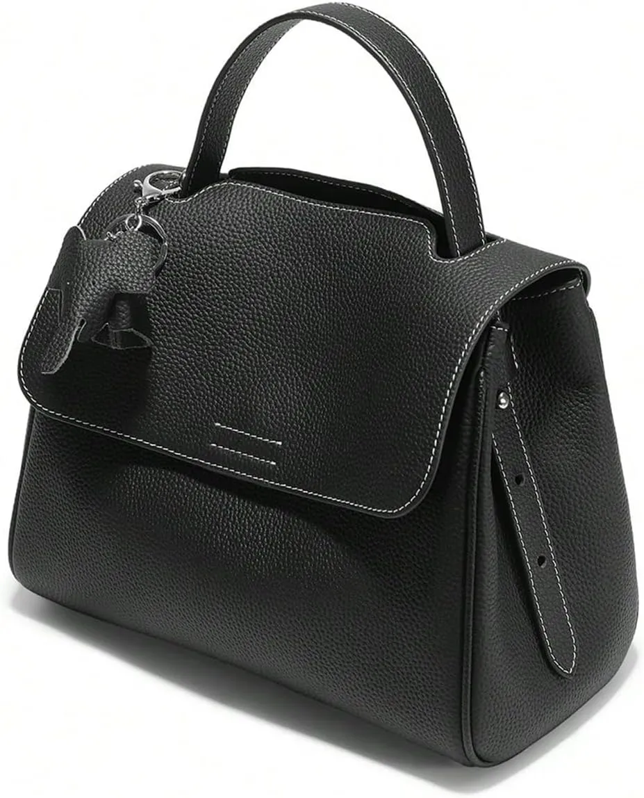 Women Handbag, Vintage Fashionable Versatile Tote Crossbody Leather Bag, Female Shoulder Bag Satchel Purse