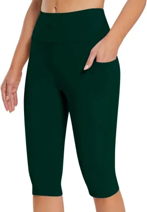 Women Linen Pants Womens Casual Linen High Waist Pants Elastic Waist Plaid Gingham Wide Leg Capri Palazzo High