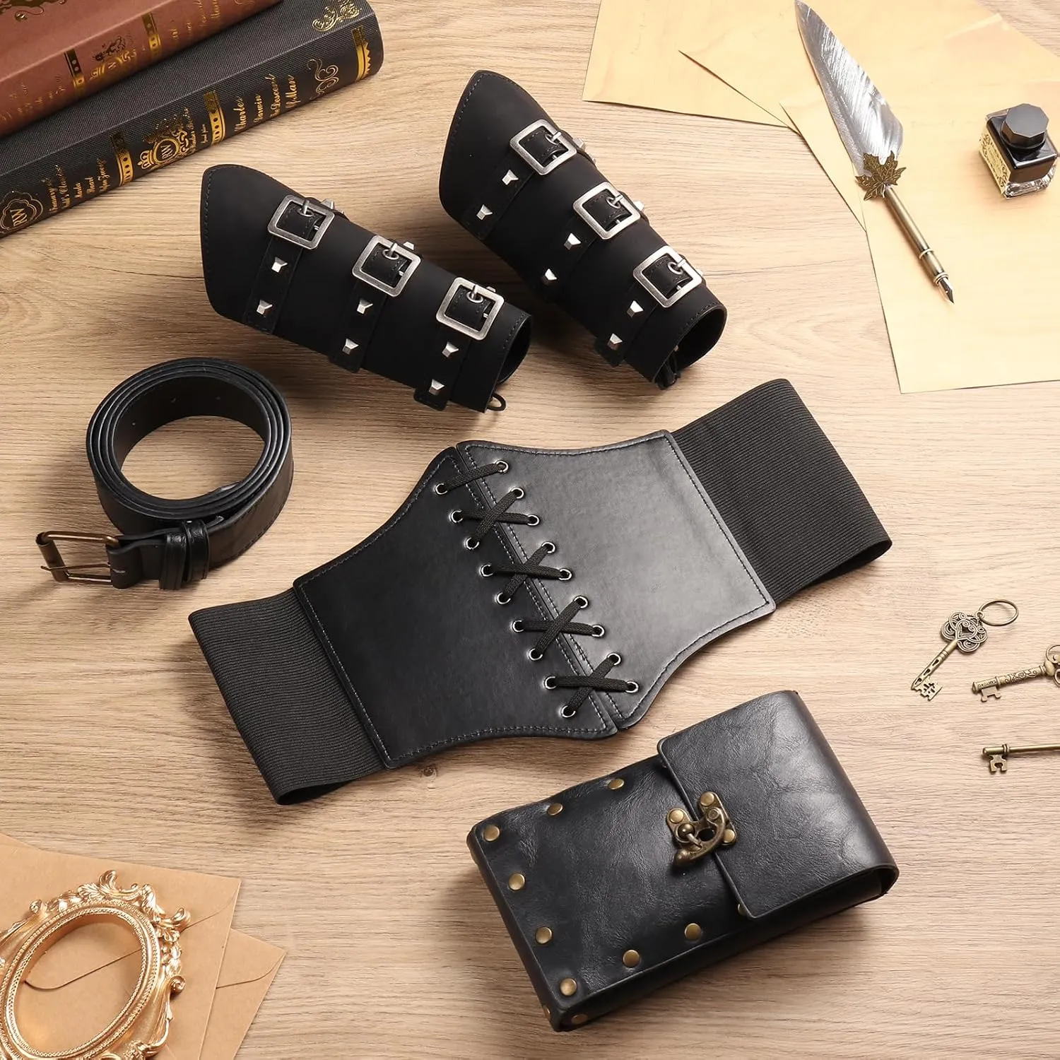 Women Renaissance Corset Belt Pouch Halloween Medieval Renaissance Costume Accessories