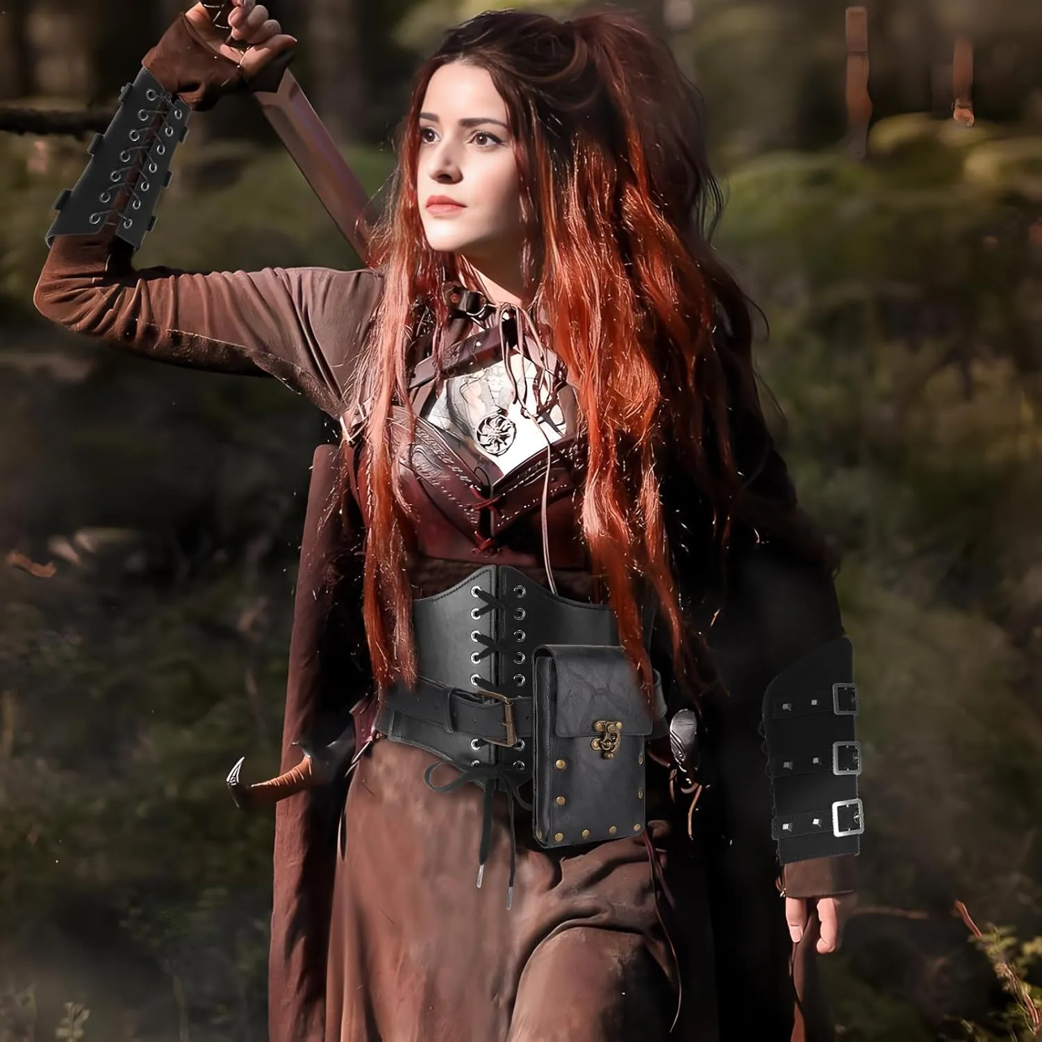 Women Renaissance Corset Belt Pouch Halloween Medieval Renaissance Costume Accessories
