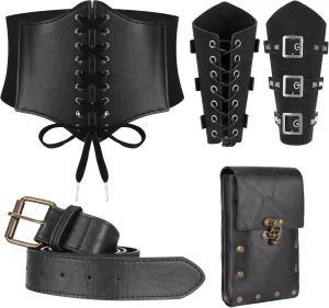 Women Renaissance Corset Belt Pouch Halloween Medieval Renaissance Costume Accessories