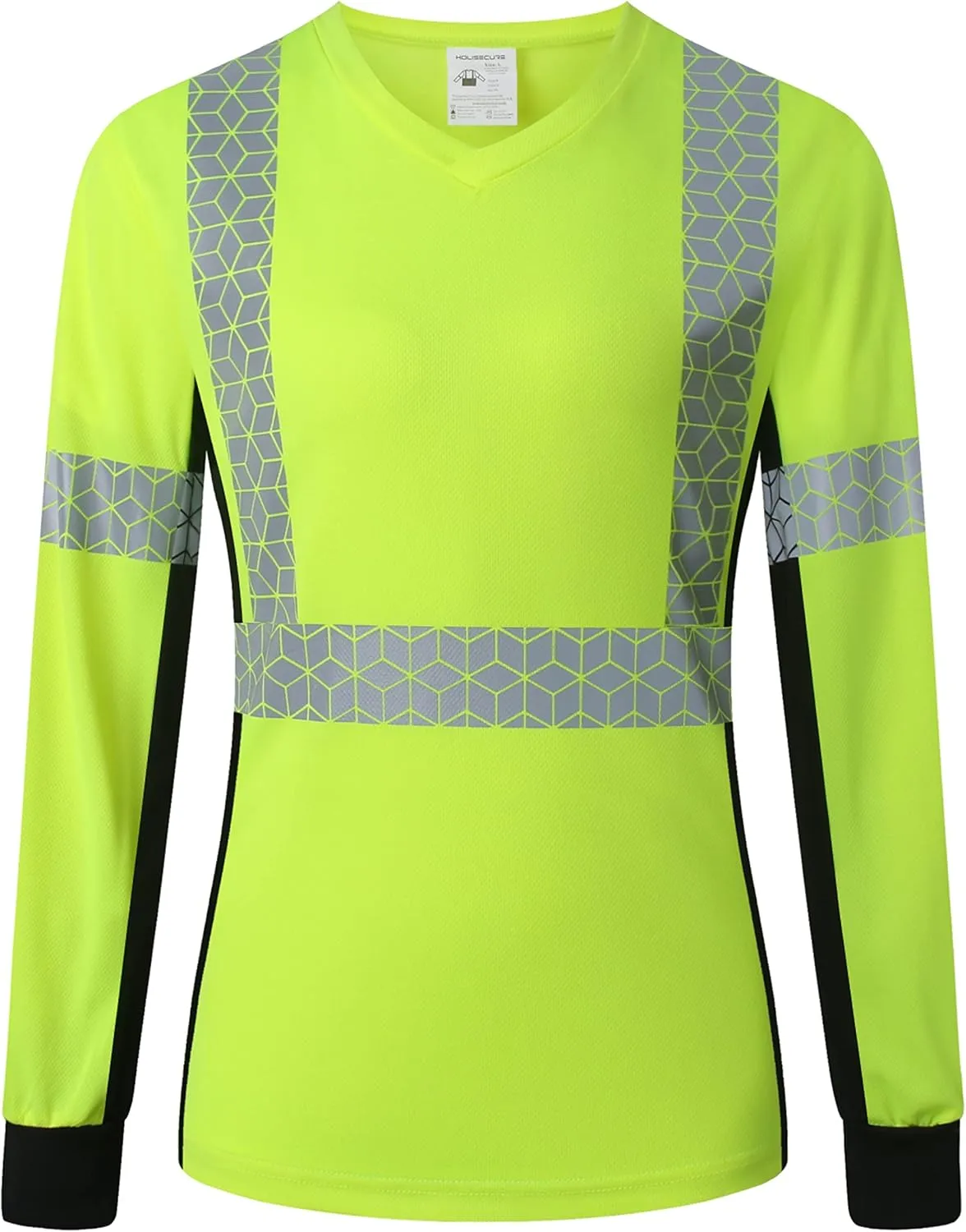 Women Safety Shirt,High Reflective T Shirt for Woman with Unusual Reflective Pattern,Short Sleeve Breathable