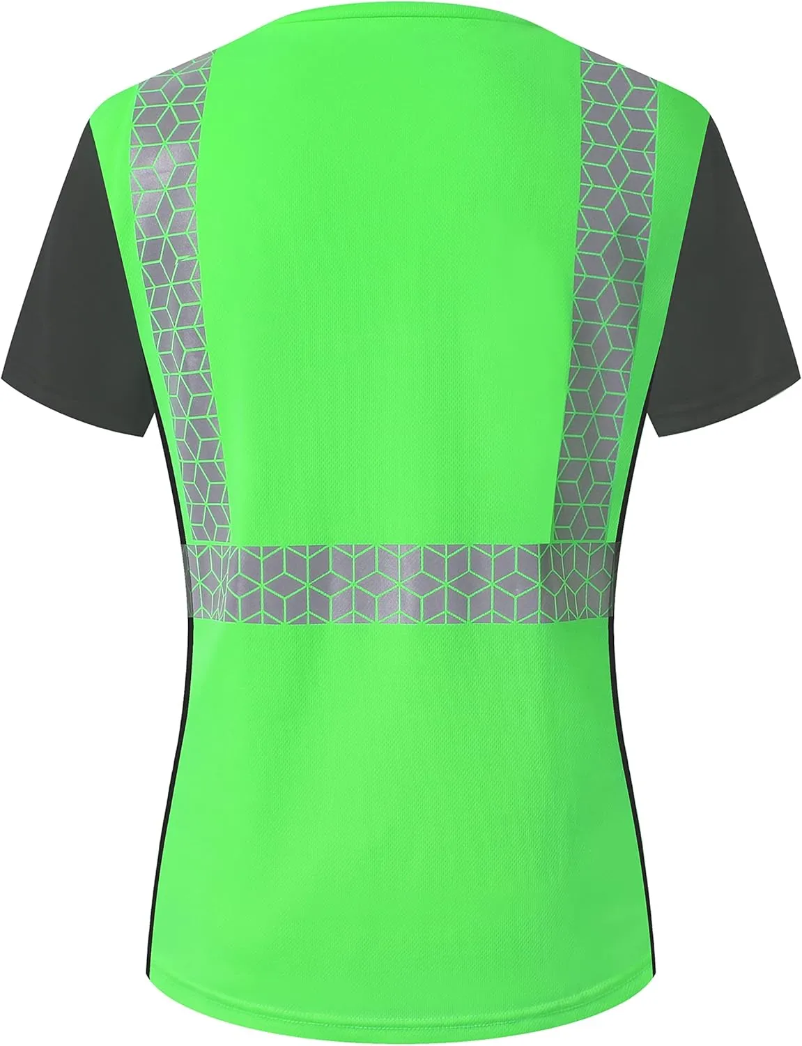 Women Safety Shirt,High Reflective T Shirt for Woman with Unusual Reflective Pattern,Short Sleeve Breathable