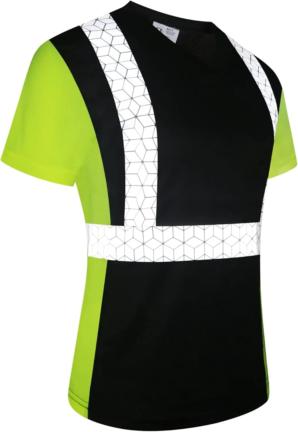 Women Safety Shirt,High Reflective T Shirt for Woman with Unusual Reflective Pattern,Short Sleeve Breathable
