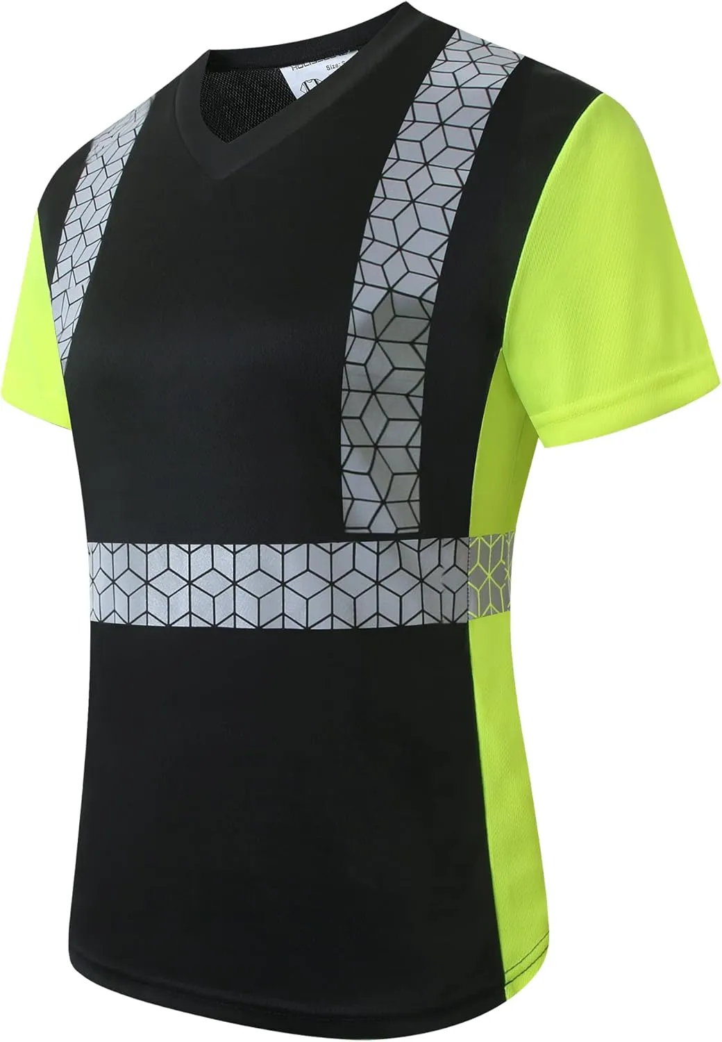 Women Safety Shirt,High Reflective T Shirt for Woman with Unusual Reflective Pattern,Short Sleeve Breathable