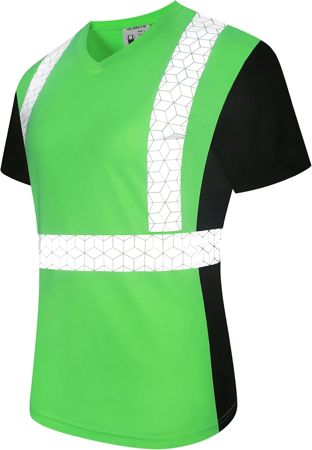 Women Safety Shirt,High Reflective T Shirt for Woman with Unusual Reflective Pattern,Short Sleeve Breathable