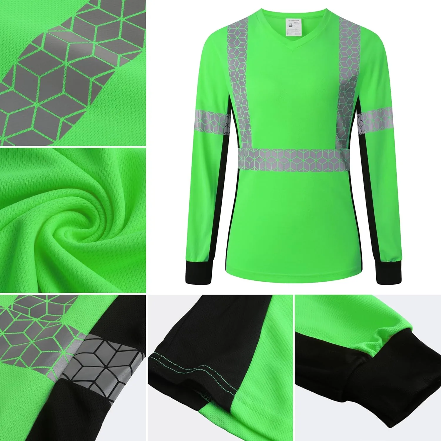 Women Safety Shirt,High Reflective T Shirt for Woman with Unusual Reflective Pattern,Short Sleeve Breathable