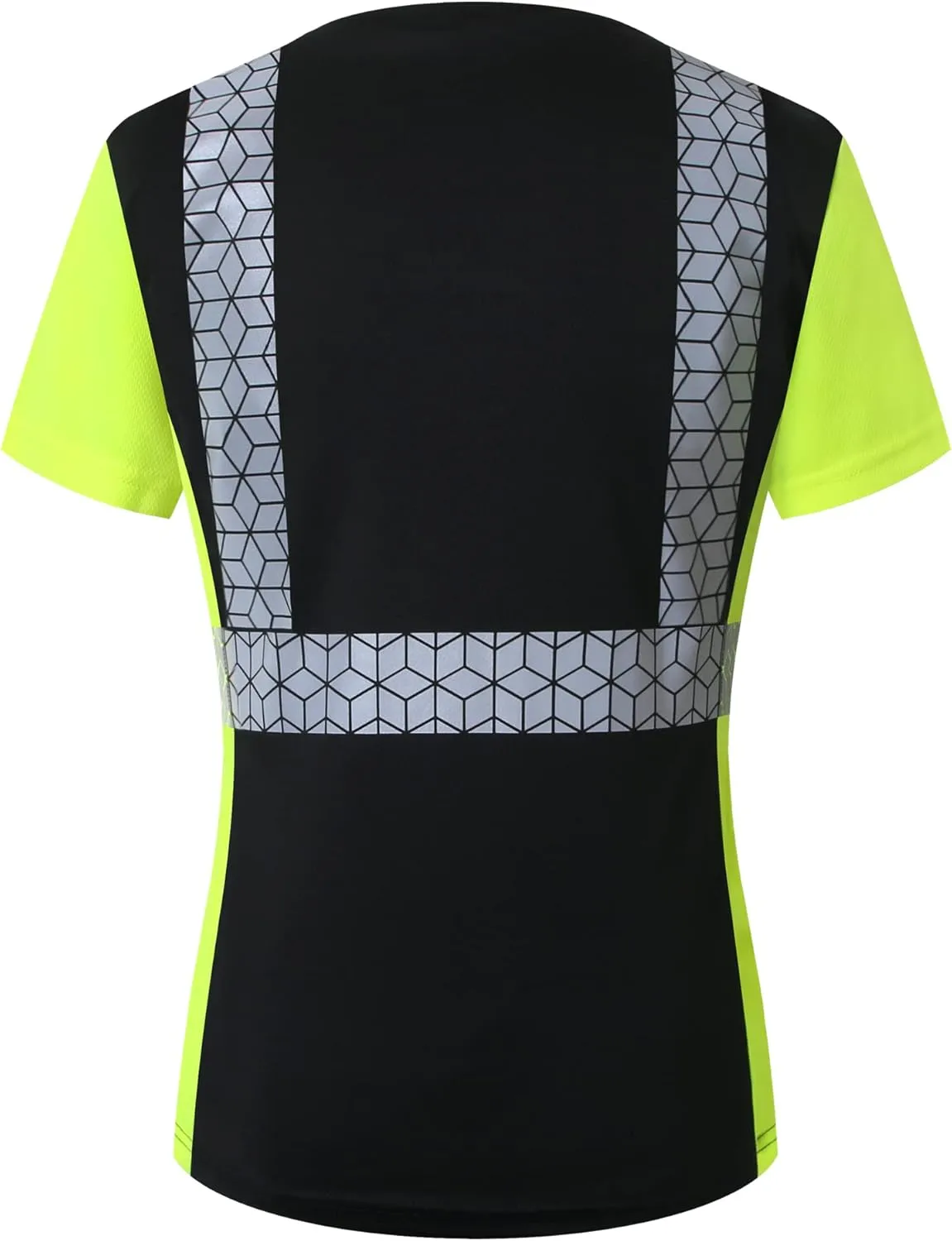 Women Safety Shirt,High Reflective T Shirt for Woman with Unusual Reflective Pattern,Short Sleeve Breathable