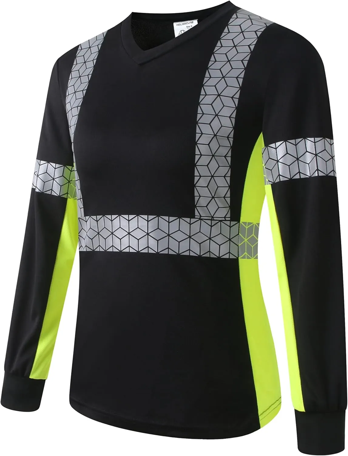 Women Safety Shirt,High Reflective T Shirt for Woman with Unusual Reflective Pattern,Short Sleeve Breathable