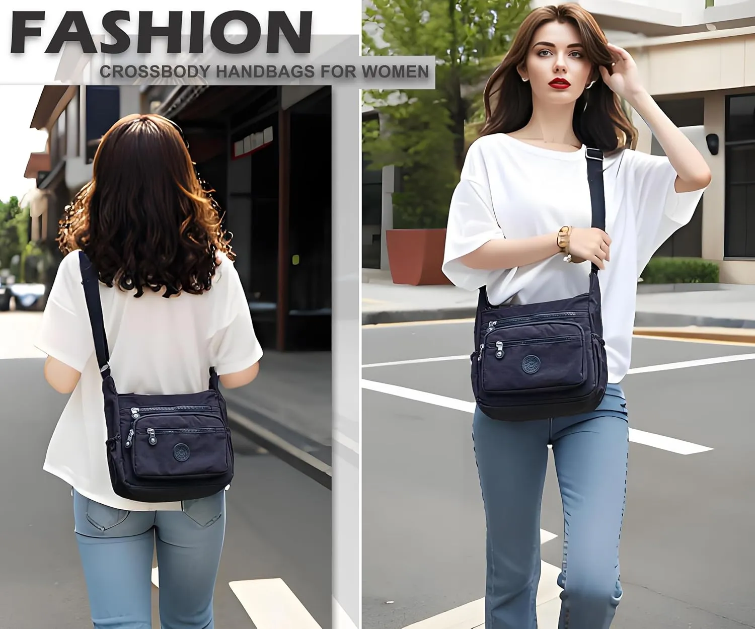 Women Shoulder Handbag Roomy Multiple Pockets Bag Ladies Crossbody Purse Tote Top Handle Satchel