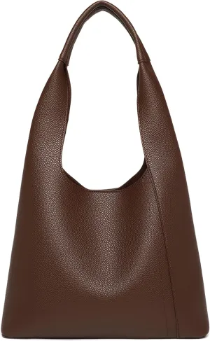 Women Slouchy Hobo Bags Soft Vegan Leather Tote Bag Large Shoulder Purse 2pcs